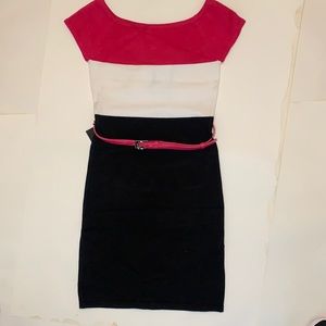 NEW Short Sleeve Belted Dress "LOOKS GREAT"